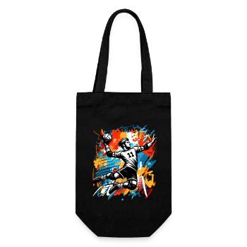 Handball Handballer - Geschenkbeutel für Flaschen - Schwarz - Vorne