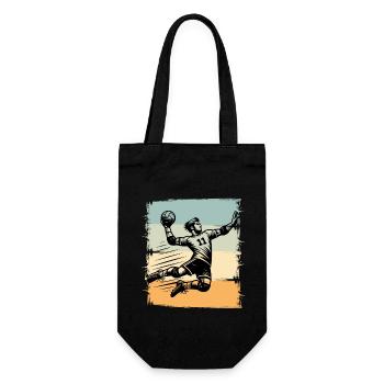 Handball Handballer - Geschenkbeutel für Flaschen - Schwarz - Vorne