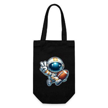 Football Astronaut - Gift Bag for Bottles - black - Front