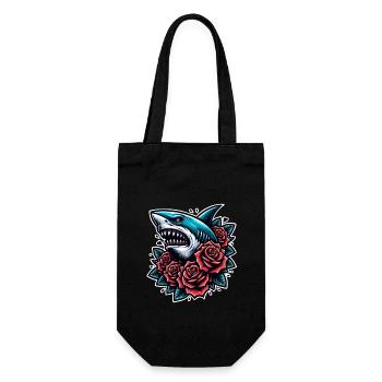 Shark - Gift Bag for Bottles - black - Front