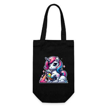 Unicorn Graffiti - Gift Bag for Bottles - black - Front