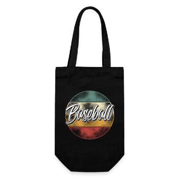 Baseball - Geschenkbeutel für Flaschen - Schwarz - Vorne