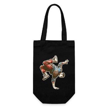Breakdance - Geschenkbeutel für Flaschen - Schwarz - Vorne