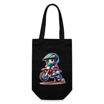 Motocross - Geschenkbeutel für Flaschen - Schwarz - Vorne