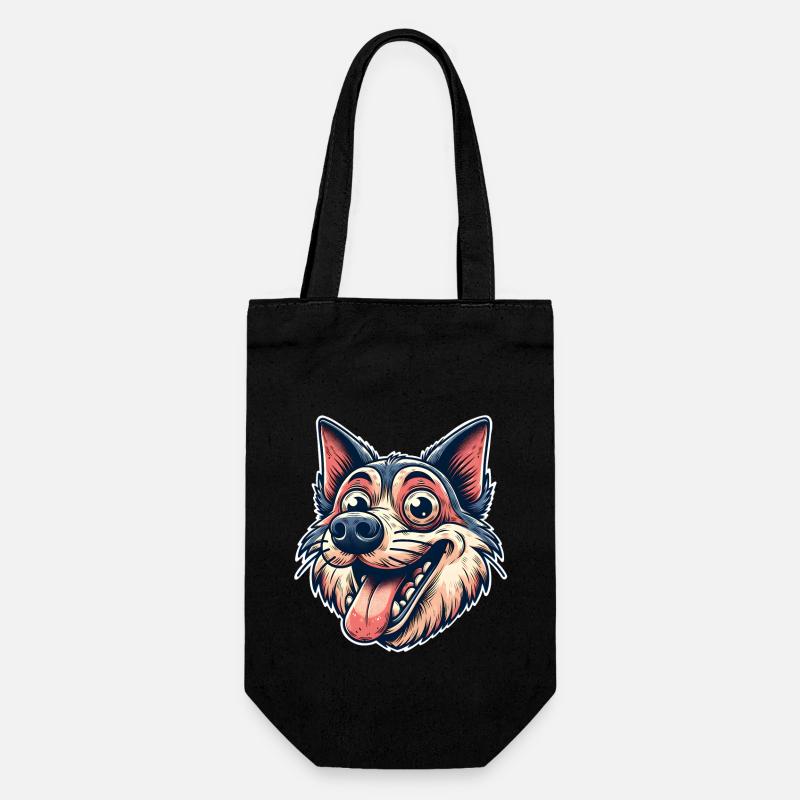 Hund - Geschenkbeutel für Flaschen - Schwarz