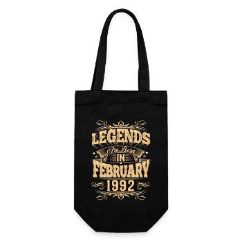 February 1992 Birthday Legend - Gift Bag for Bottles - black - Front