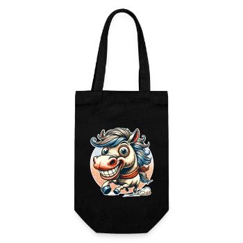 Horse - Gift Bag for Bottles - black - Front