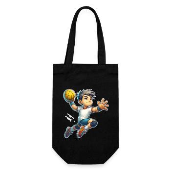 Handball Handballer - Geschenkbeutel für Flaschen - Schwarz - Vorne
