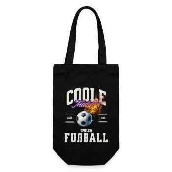 Fußballerin Frauenfußball Damen Mädchen Fußball - Geschenkbeutel für Flaschen - Schwarz - Vorne