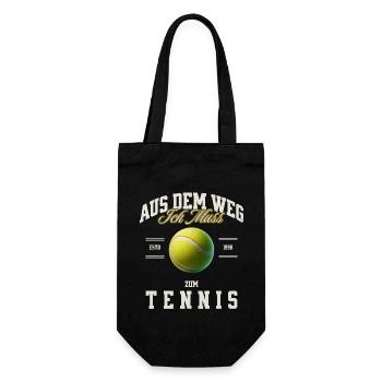 Tennis - Geschenkbeutel für Flaschen - Schwarz - Vorne