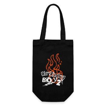 Basketball 2. Geburtstag Basketballer - Geschenkbeutel für Flaschen - Schwarz - Vorne