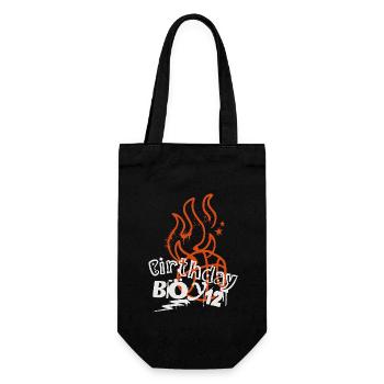 Basketball 12th Birthday Basketball Player - Gift Bag for Bottles - black - Front