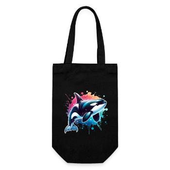 Orca Killer Whale - Gift Bag for Bottles - black - Front