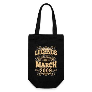 March 2009 Birthday Legend - Gift Bag for Bottles - black - Front