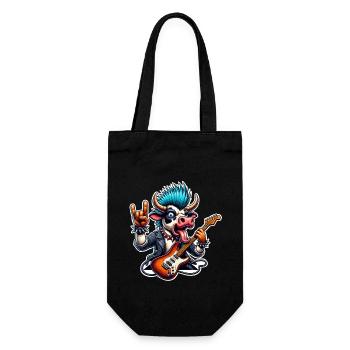Kuh Rock and Roll Guitarist - Gift Bag for Bottles - black - Front