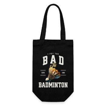 Badminton - Gift Bag for Bottles - black - Front