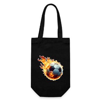 Soccer Flames Ball - Gift Bag for Bottles - black - Front