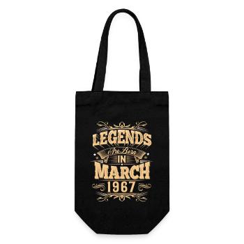 März 1967 Geburtstag Legende - Geschenkbeutel für Flaschen - Schwarz - Vorne