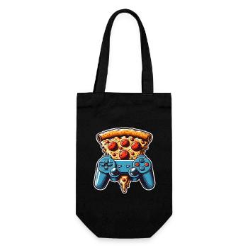 Pizza Gaming Gamer - Gift Bag for Bottles - black - Front