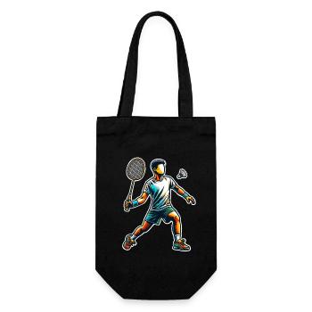 Badminton - Gift Bag for Bottles - black - Front