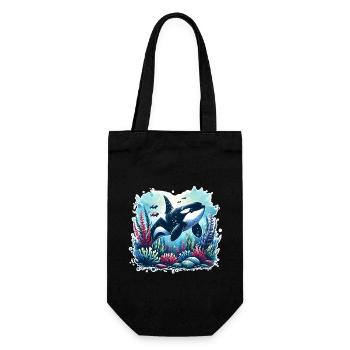 Orca Killer Whale - Gift Bag for Bottles - black - Front