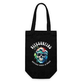 Kitesurfing Kitesurfer Kiteboard - Gift Bag for Bottles - black - Front