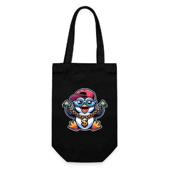 Penguin - Gift Bag for Bottles - black - Front