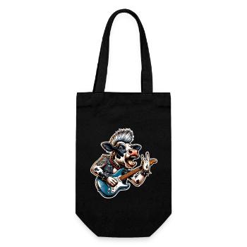 Kuh Rock and Roll Guitarist - Gift Bag for Bottles - black - Front