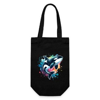 Orca Killer Whale - Gift Bag for Bottles - black - Front