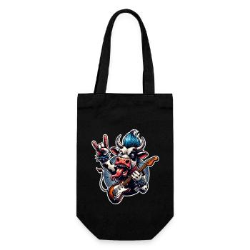 Kuh Rock and Roll Guitarist - Gift Bag for Bottles - black - Front