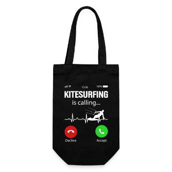 Kitesurfer Kiteboard Kitesurfing Kitesurf - Gift Bag for Bottles - black - Front