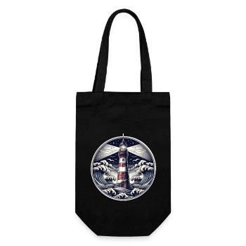 Lighthouse - Gift Bag for Bottles - black - Front