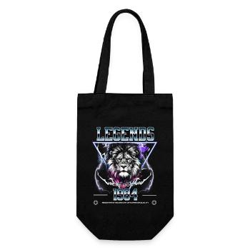 1984 Geburtstag Legende Löwe - Geschenkbeutel für Flaschen - Schwarz - Vorne