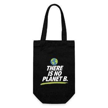 Earth day There Is No Planet B - Geschenkbeutel für Flaschen - Schwarz - Vorne