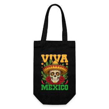Viva Mexico - Geschenkbeutel für Flaschen - Schwarz - Vorne