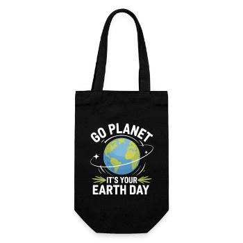 Earth Day - Gift Bag for Bottles - black - Front