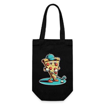 Golf Pizza - Geschenkbeutel für Flaschen - Schwarz - Vorne