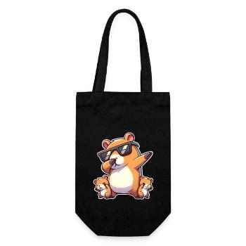 Capybara Papa Fils Fille Père Fête des Pères - Sac à bouteille - noir - Devant