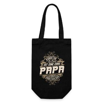 Konditor Papa - Geschenkbeutel für Flaschen - Schwarz - Vorne