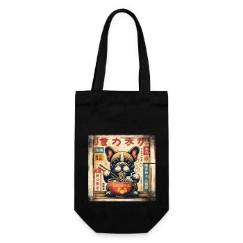 Ramen bouledogue français - Sac à bouteille - noir - Devant