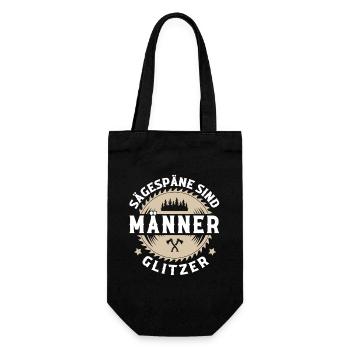 Holzfäller - Geschenkbeutel für Flaschen - Schwarz - Vorne