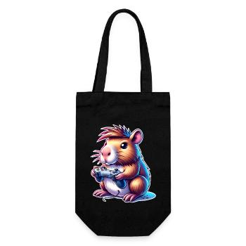 Capybara Gaming - Geschenkbeutel für Flaschen - Schwarz - Vorne