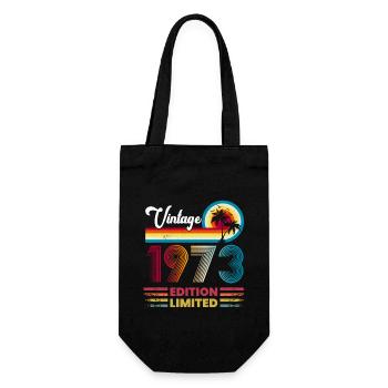 Vintage Limited Edition 50 Years Born in 1973 - Geschenkbeutel für Flaschen - Schwarz - Vorne
