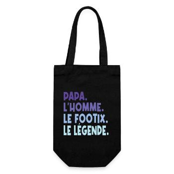papa. l'homme. le footix. le légende. - Sac à bouteille - noir - Devant