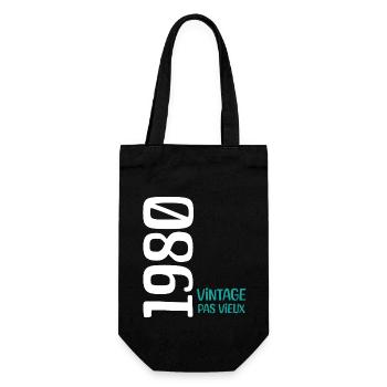 Anniversaire 1980 vintage 1980 - Sac à bouteille - noir - Devant