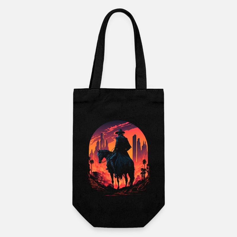 Retropunk Cyber Cowboy - Sac à bouteille - noir