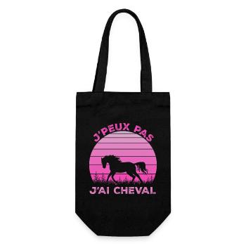 J'Peux Pas J'ai Cheval Animal Equitation - Sac à bouteille - noir - Devant