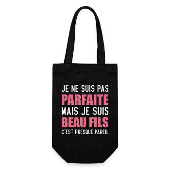 Je Ne Suis Pas Parfaite Mais Je Suis Beau Fils - Sac à bouteille - noir - Devant