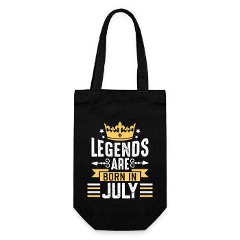 Legends Are Born in July Geburtstag im Monat Juli - Geschenkbeutel für Flaschen - Schwarz - Vorne