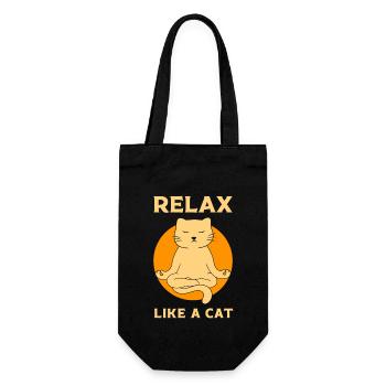 Détendez-vous comme un chat Yoga drôle Chats - Sac à bouteille - noir - Devant